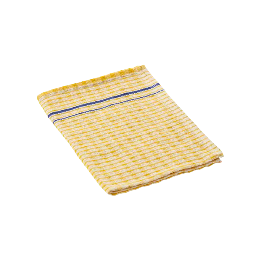 KH Megachef® Checked Teatowel 50cmx70cm - Yellow (Pack of 12)