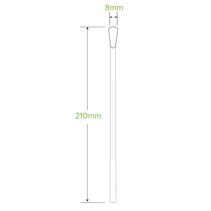 8mm Individually Wrapped Spoon Straw - 3000pcs/Ctn - TEM IMPORTS™