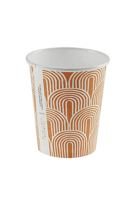 8oz (80mm) Cafe Collection Art Single Wall Paper Coffee Cup - 1000/CTN - TEM IMPORTS™