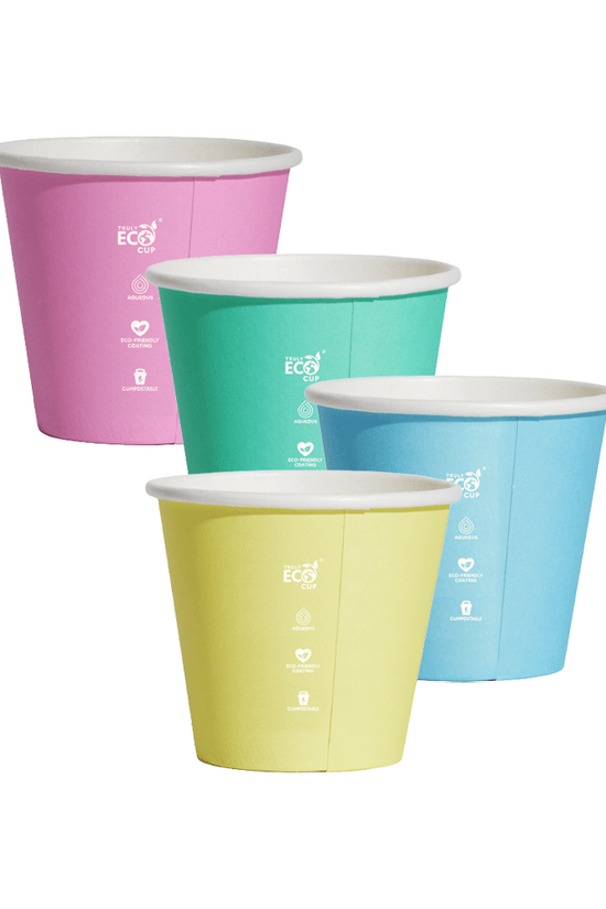 8oz (D/90mm) Truly Eco Pastel Single Wall Coffee Cup - TEM IMPORTS™