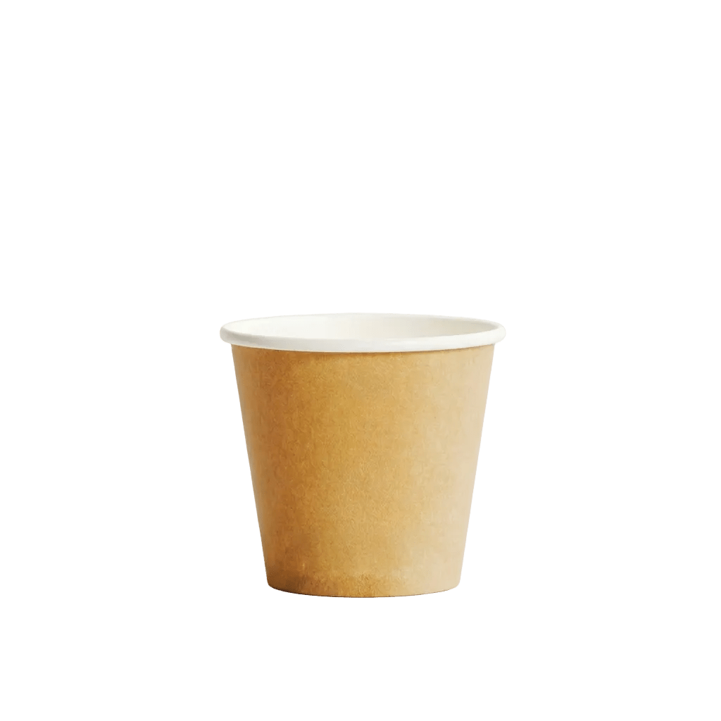 8oz Kraft PE-Coated Single Wall Paper Cups - 90mm Rim (Carton of 1000) - TEM IMPORTS™