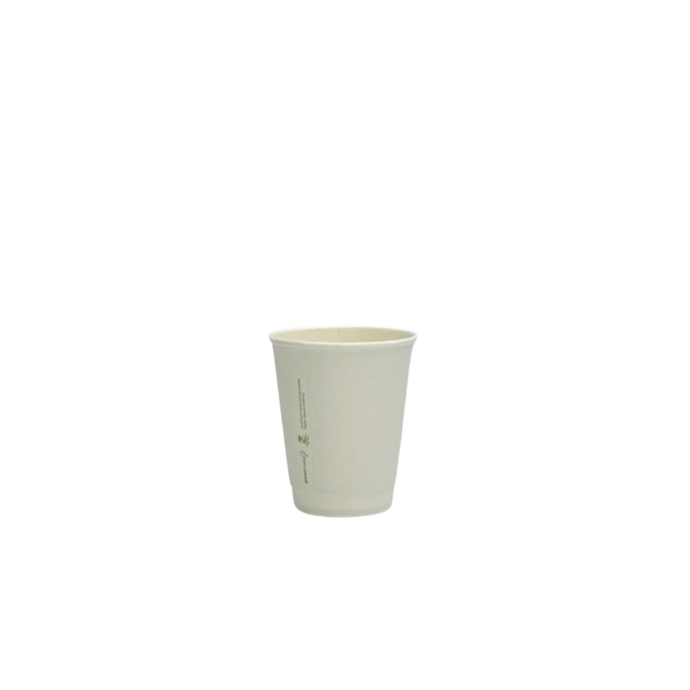 8oz/237mL Aqueous Coated DW (D/80mm) Paper Cup White - TEM IMPORTS™