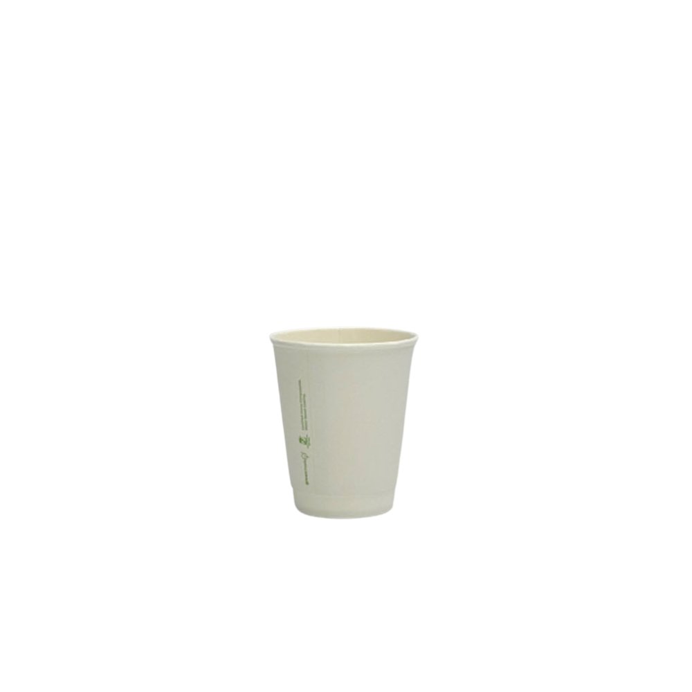 8oz Aqueous Coated DW (D/80mm) Paper Cup White - 500/CTN