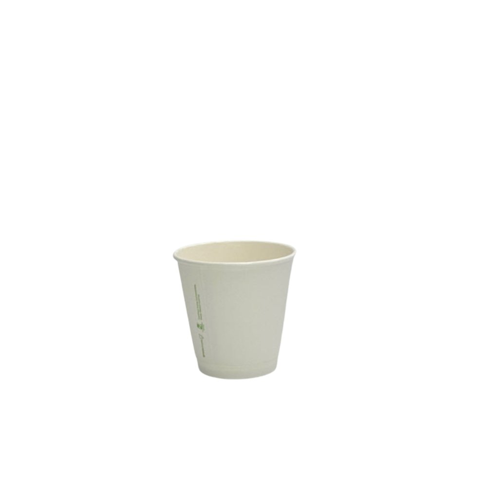 8oz/237mL Aqueous Coated DW (D/90mm) Paper Cup White - TEM IMPORTS™