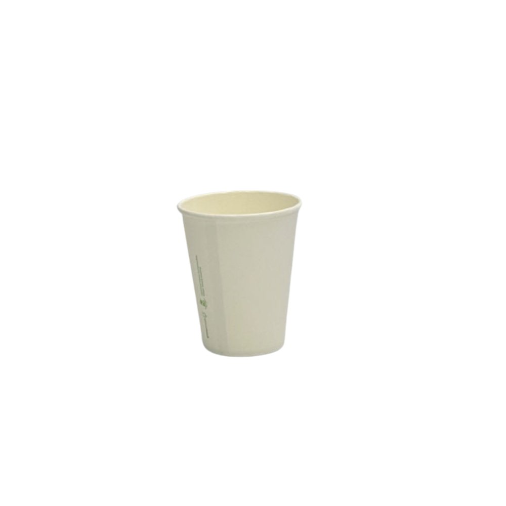 8oz/237mL Aqueous Coated SW (D/80mm) Paper Cup White - TEM IMPORTS™