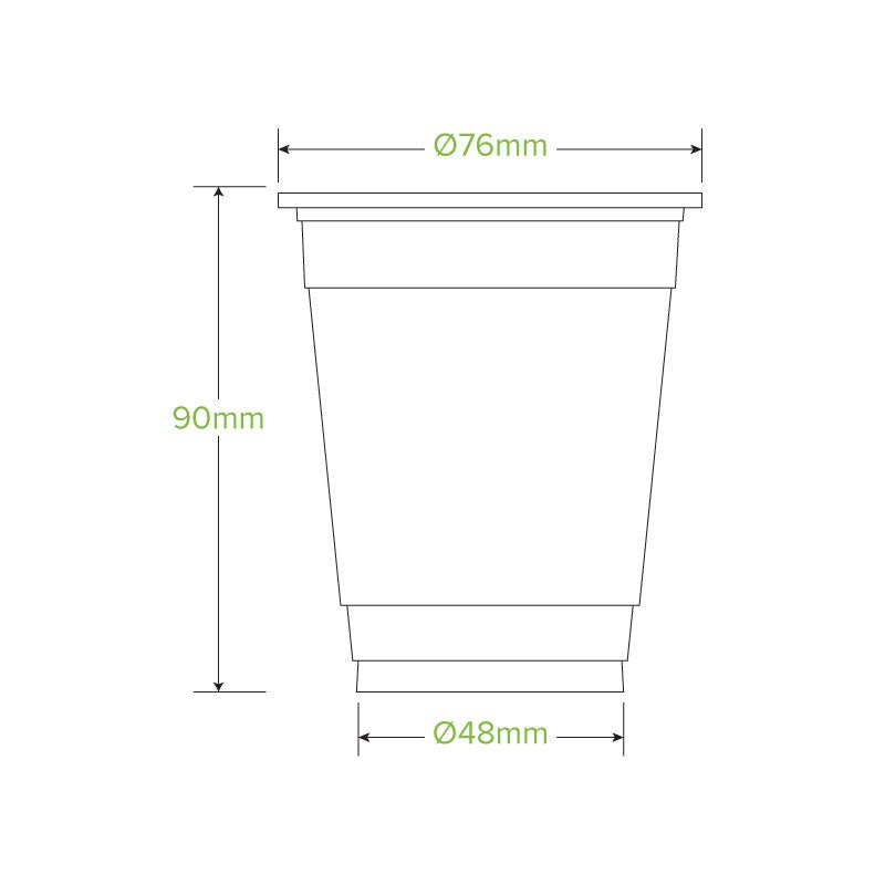 8oz/250mL (76mm) Clear PET BioCup - 2000pcs/ctn - TEM IMPORTS™