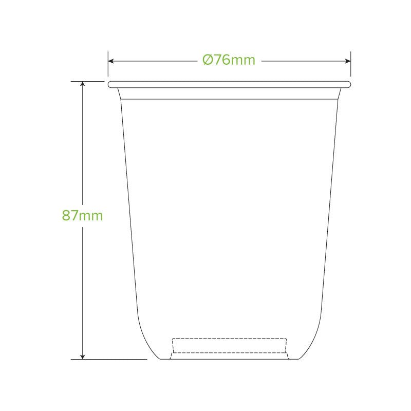 8oz/250mL (76mm) Clear PET Tumbler BioCup - 1000pcs/ctn - TEM IMPORTS™