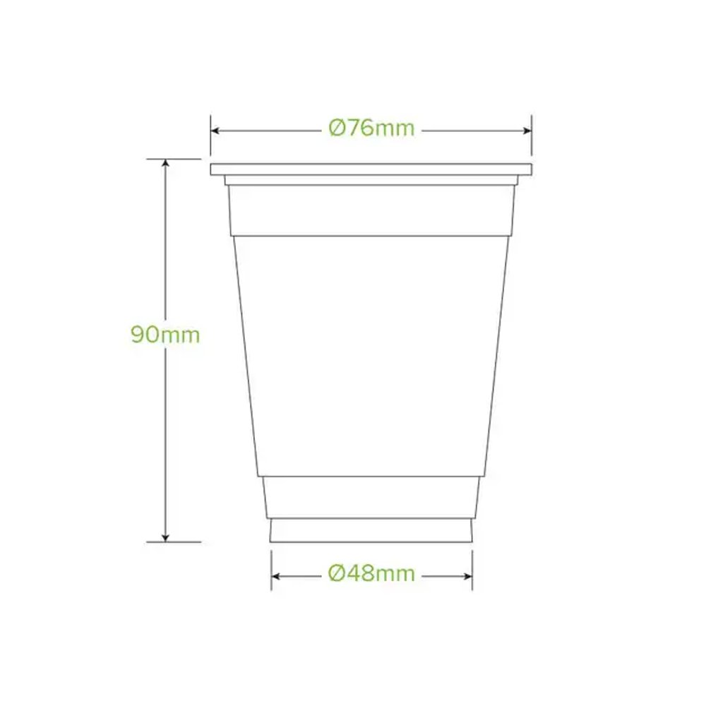 8oz/250mL Clear (76mm) PET Unbranded BioCup - 2000/CTN - TEM IMPORTS™