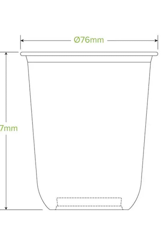 8oz/250mL Clear (76mm) PET Unbranded Tumbler Biocup - 1000/CTN - TEM IMPORTS™