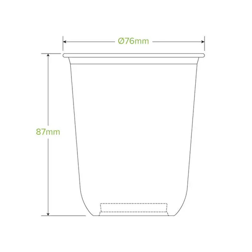 8oz/250mL Clear (76mm) PET Unbranded Tumbler Biocup - 1000/CTN - TEM IMPORTS™