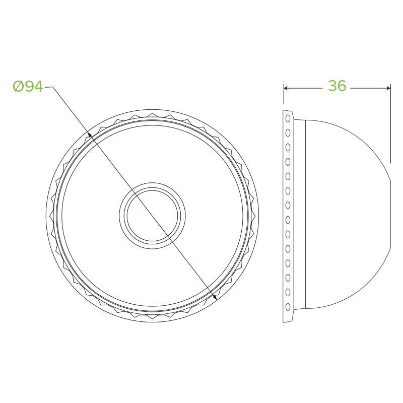 8oz/250mL Clear PET Dome BioBowl Lid - 1000pcs/Ctn - TEM IMPORTS™