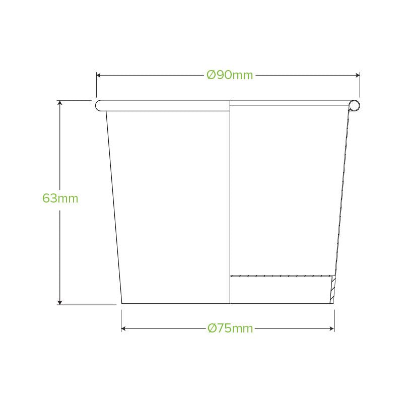 8oz/250mL White Paper BioBowl - 1000pcs/Ctn - TEM IMPORTS™