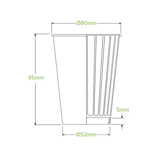 8oz/255mL (80mm) Black Double Wall BioCup - 1000pcs/ctn - TEM IMPORTS™