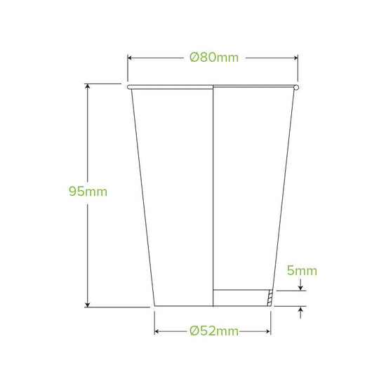 8oz/280mL (80mm) Stone Single Wall BioCup - 1000pcs/ctn - TEM IMPORTS™