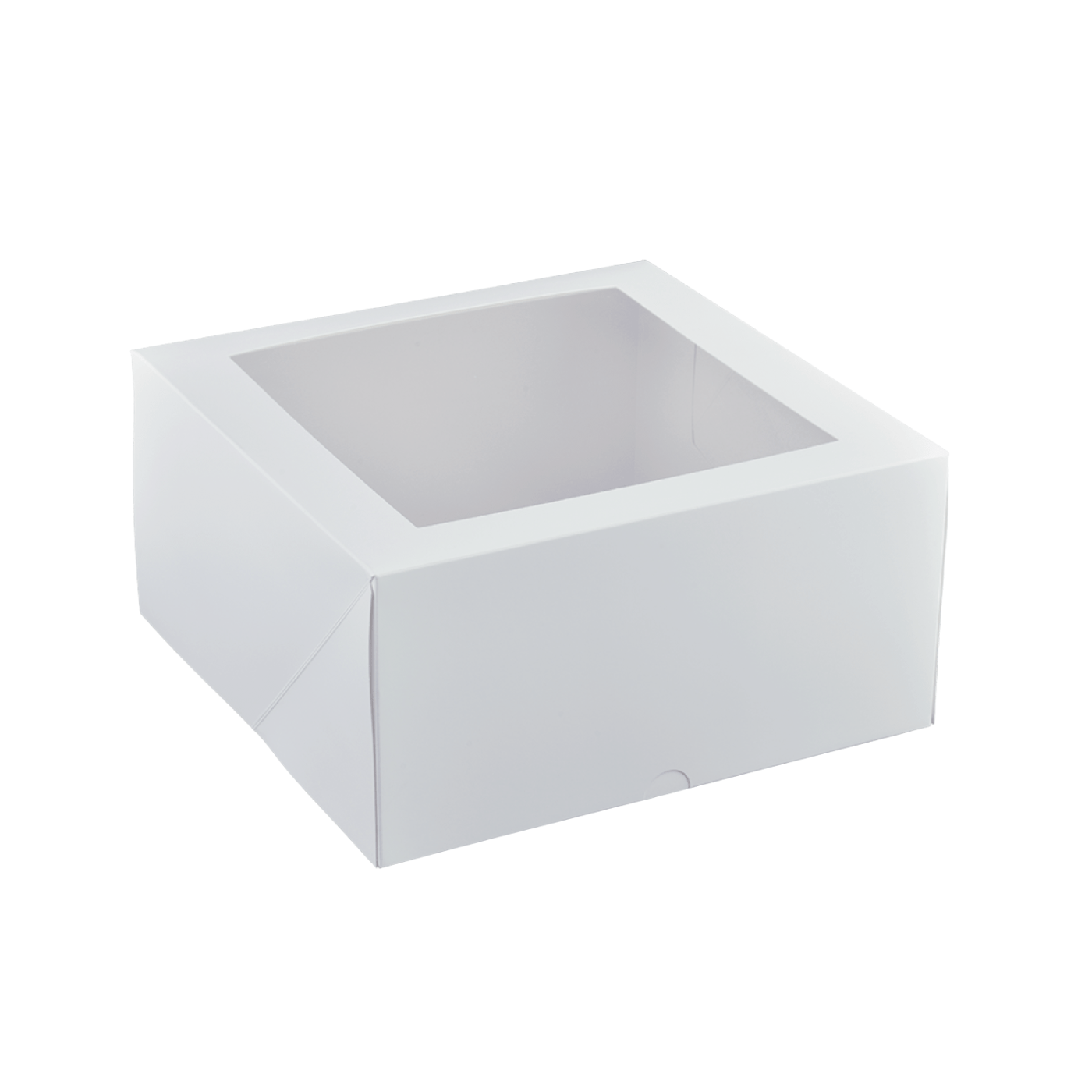 9 Inch Deep Square Patisserie White Window Box - 100/CTN - TEM IMPORTS™