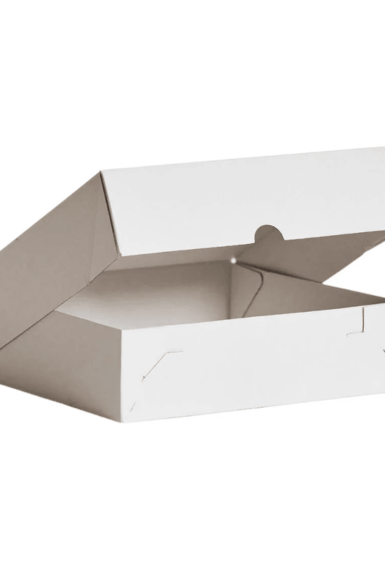 9" Inch Easy Fold White Corrugated Cake Box - 100/CTN - TEM IMPORTS™