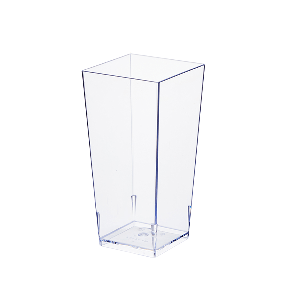 90mL Clear Mini Tall Square Cube Dessert Cup Base - TEM IMPORTS™