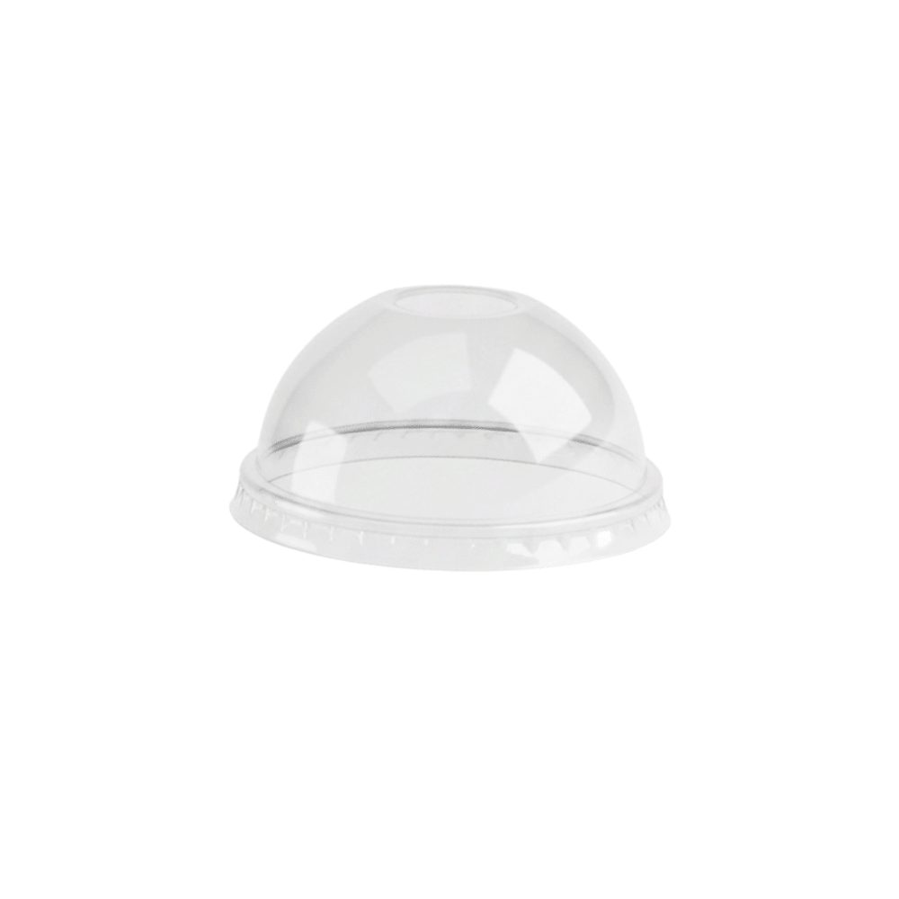 90mm Clear PET Dome Lid No Hole - Fits 5oz Pastel Cups - TEM IMPORTS™