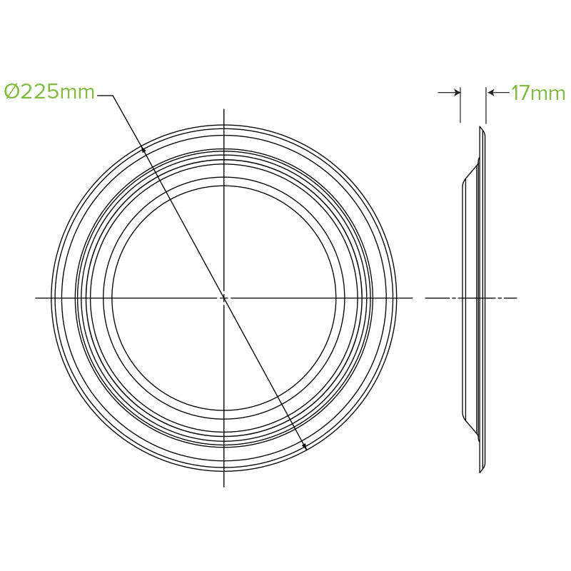 9"/230mm Round Plant Fibre Plate - 500pcs/Ctn - TEM IMPORTS™