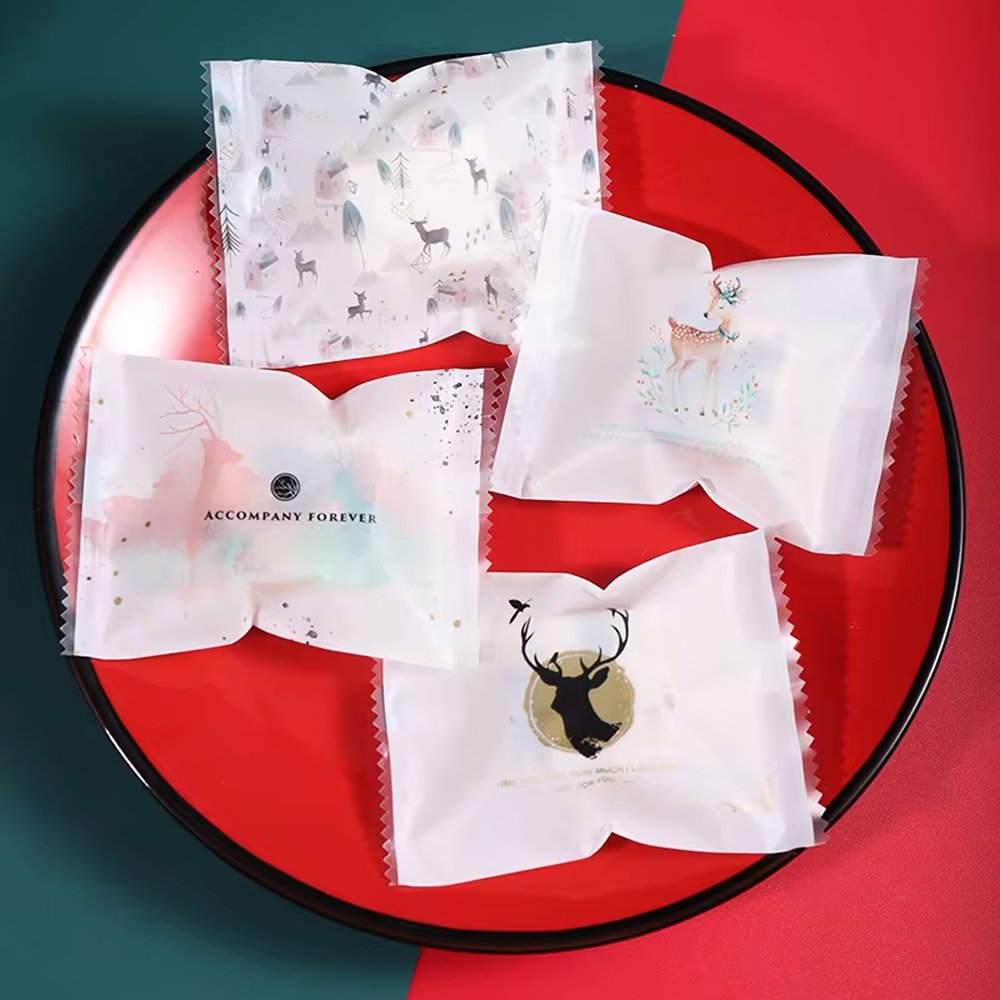 95x70mm Heat Sealable Deer Pattern Nougat Bag - TEM IMPORTS™