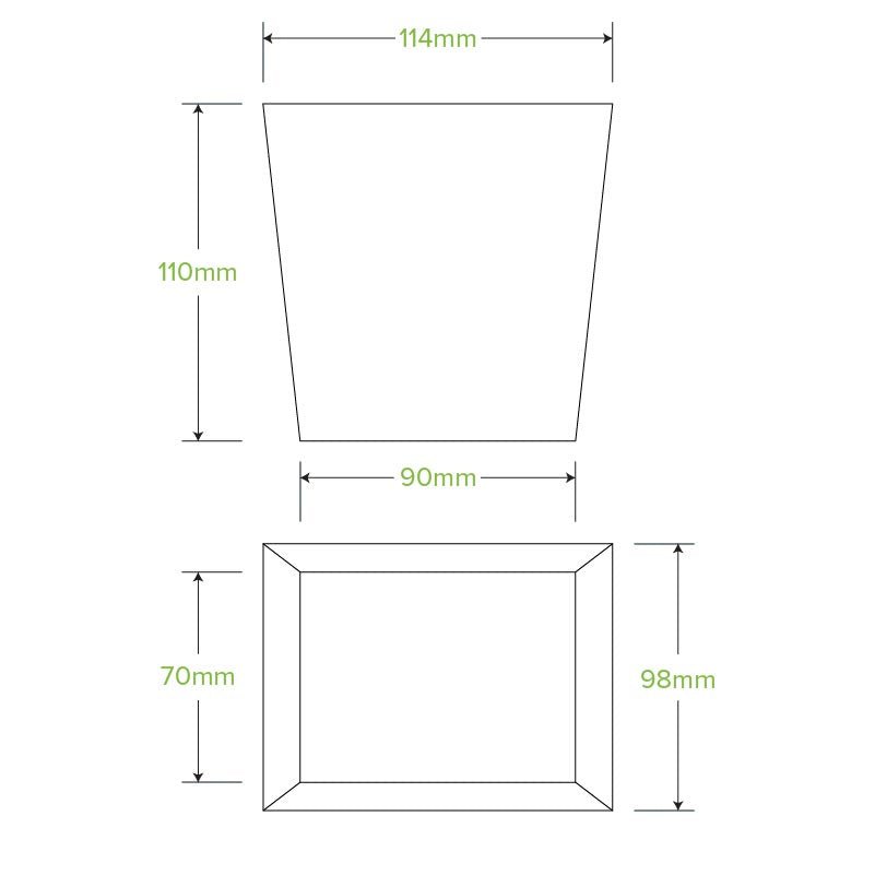 960mL / 32oz BioBoard Noodle Box - 500pcs/Ctn - TEM IMPORTS™