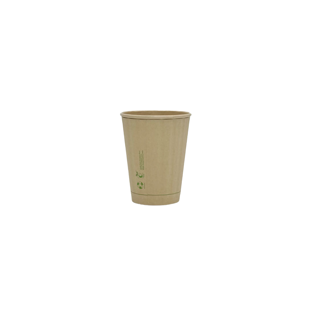 12oz/355mL Aqueous Coated DW (D/90mm) Embossed Bamboo Paper Cup