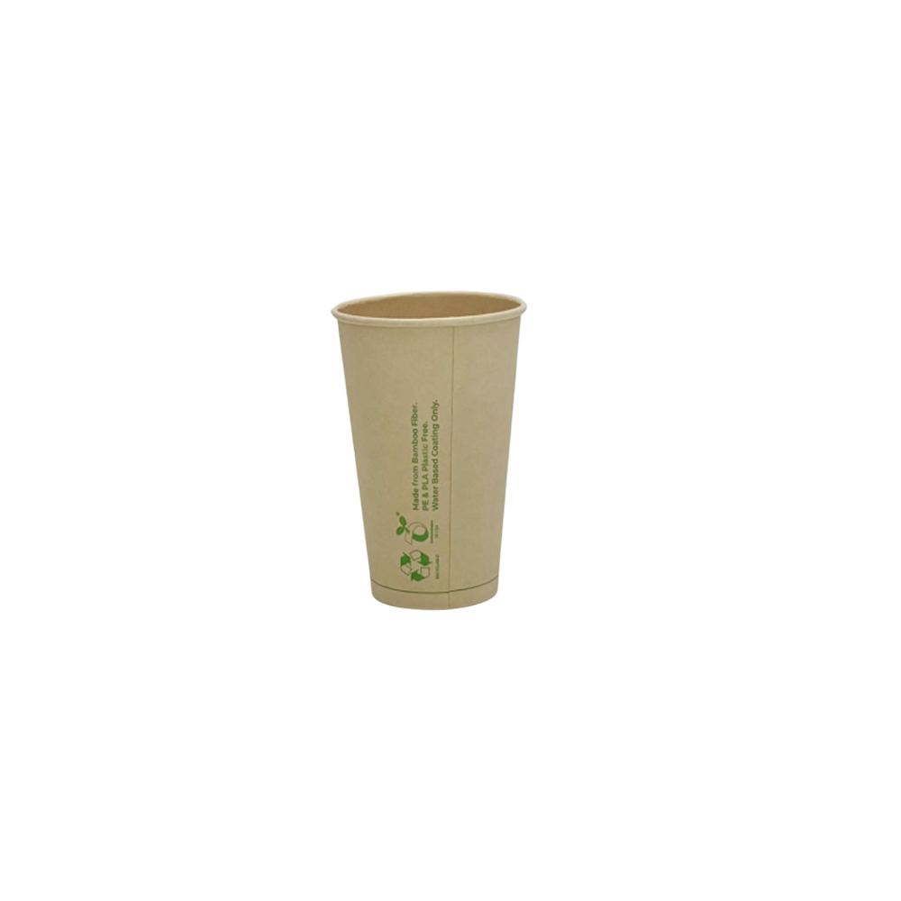 16oz/475mL Aqueous Coated SW (D/90mm) Bamboo Paper Cup