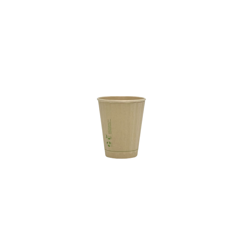 8oz/237mL Aqueous Coated DW (D/80mm) Embossed Bamboo Paper Cup