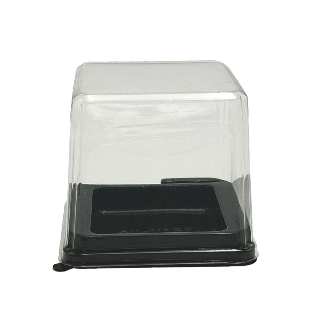 H100mm Square Internal Square With Clear Lid Container