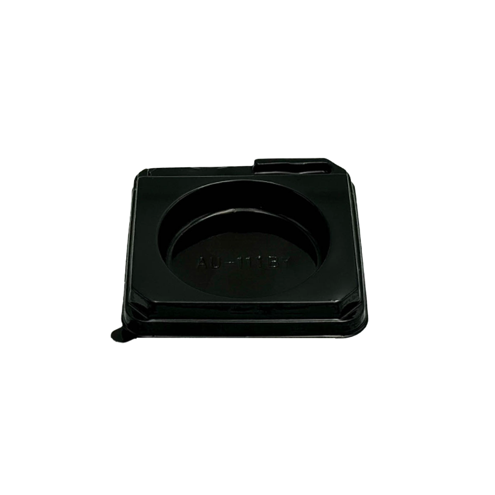 H100mm Round Internal Square With Clear Lid Container