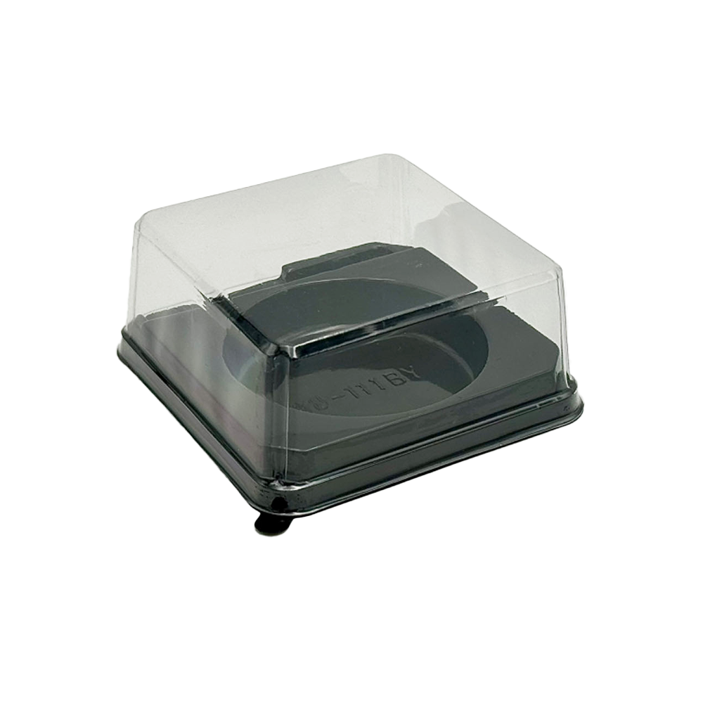 H50mm Round Internal Square With Clear Lid Container