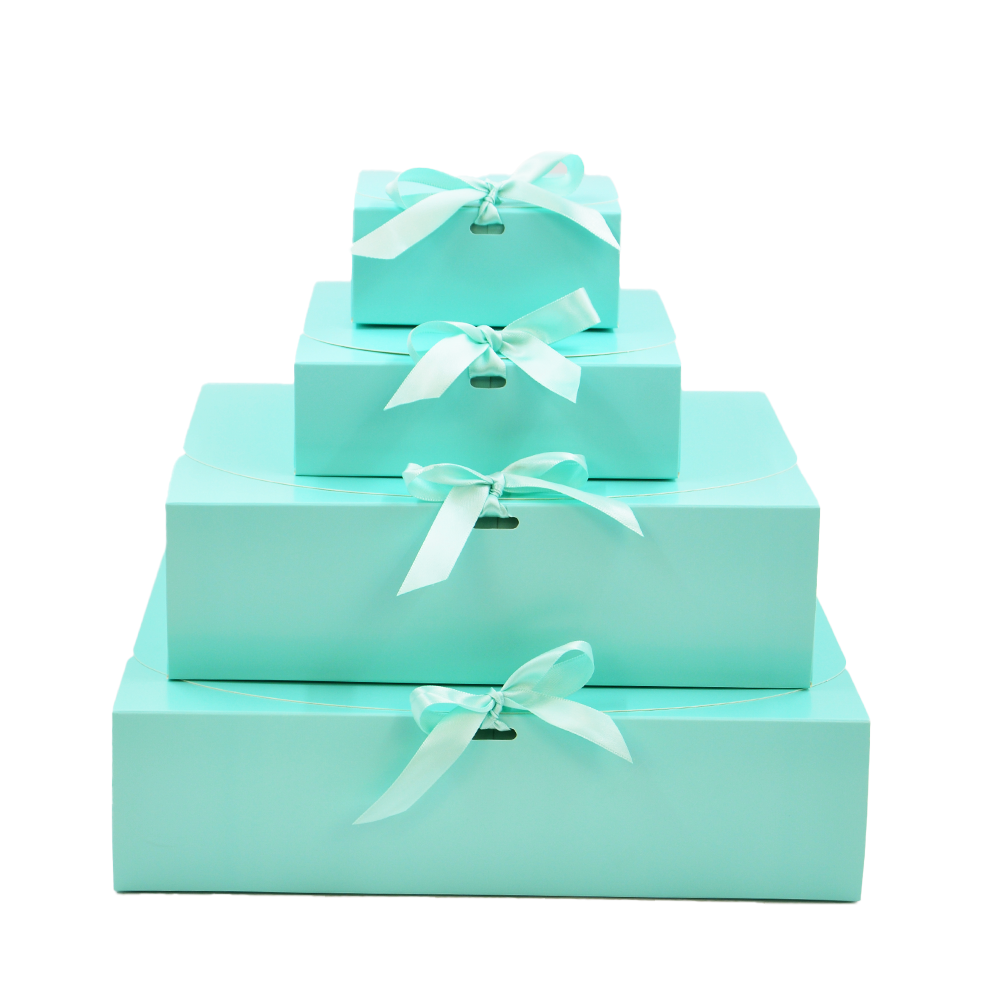 Large Sleek Paper Box With Ribbon