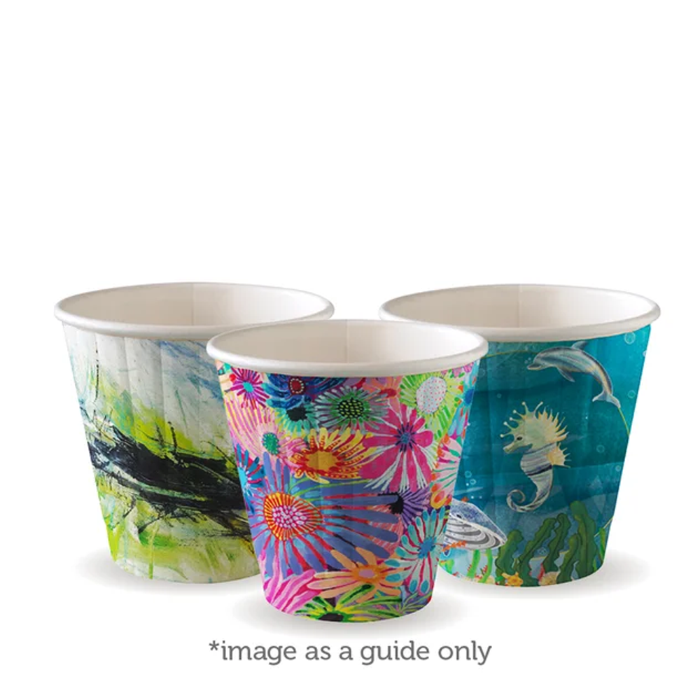 8oz/295mL (90mm) Embossed Art Series Double Wall BioCup - 1000/thùng