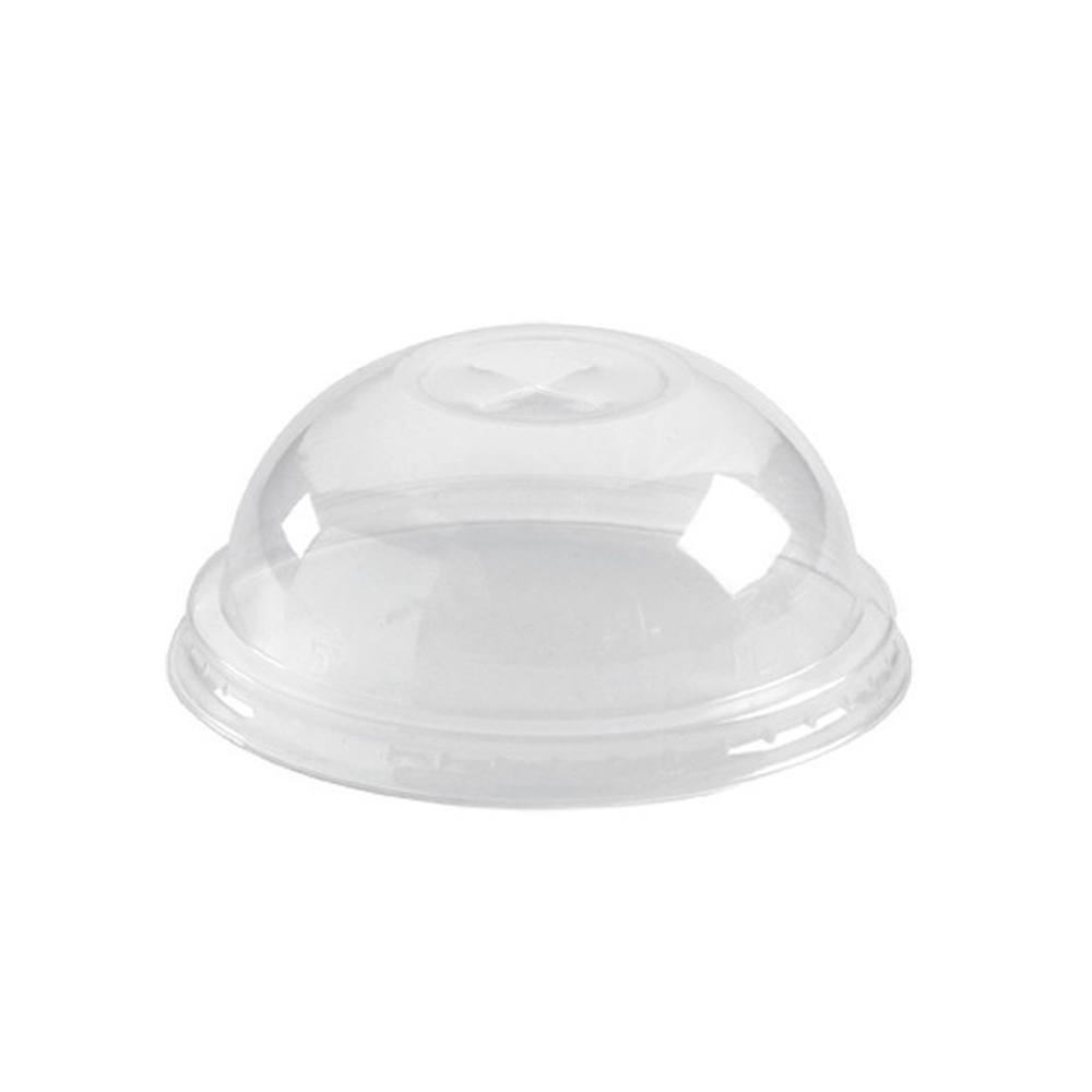 Clear PET (D/90mm) Dome Lid X-Slot Hole