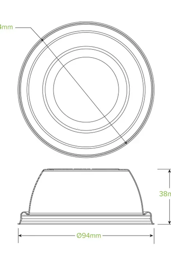 Nắp BioCup giấy lạnh hình vòm sợi thực vật nhỏ (80mm) - 1000/CTN