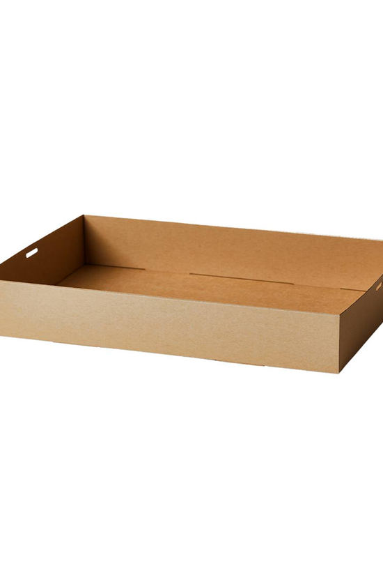 Kraft Corrugated Rectangle Catering Tray Medium *H50 - 100/CTN