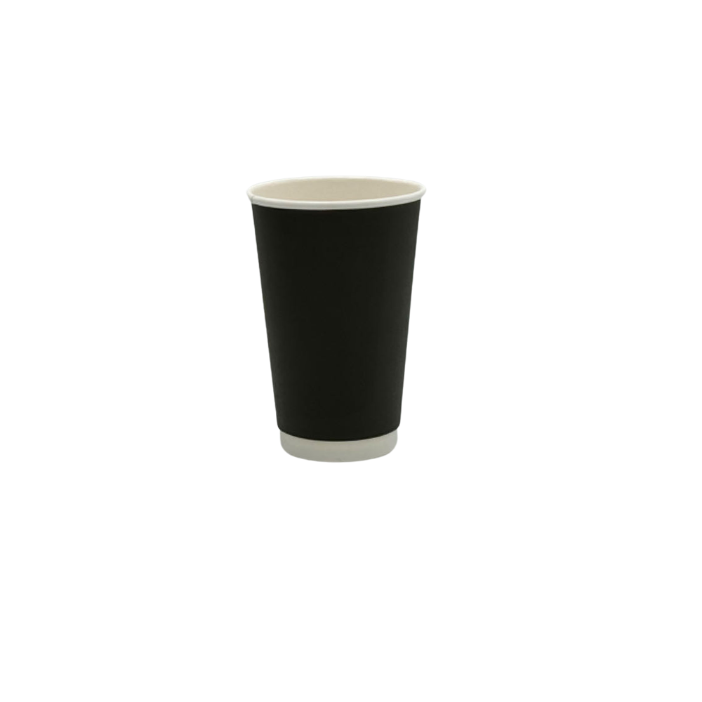 16oz/475mL PE Coated DW (D/90mm) Paper Cup Black