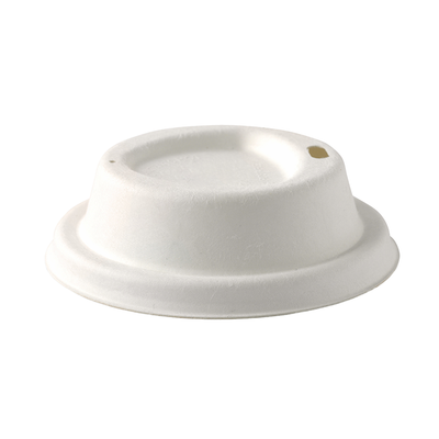 White Sugarcane (D/80mm) Coffee Cup Lid - 1000/CTN