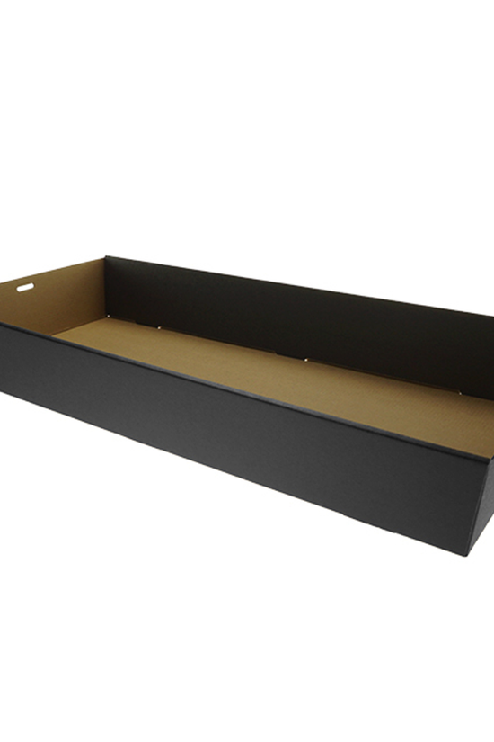 Black Corrugated Rectangle Catering Tray Large