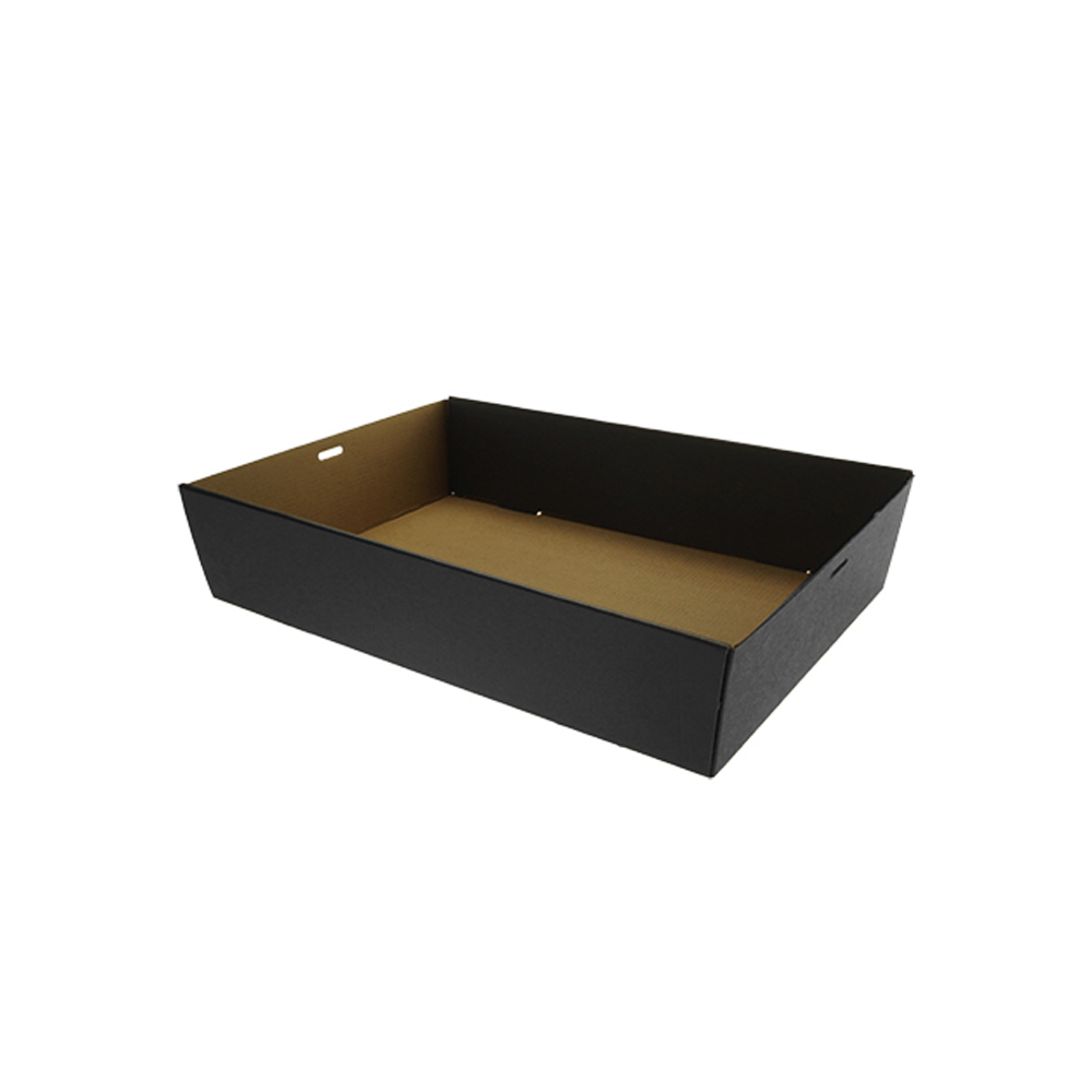 Black Corrugated Rectangle Catering Tray Medium