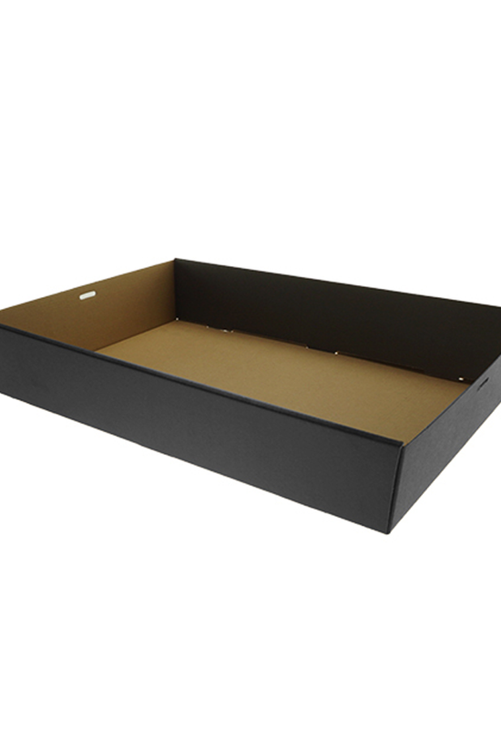 Black Corrugated Rectangle Catering Tray - Medium Plus