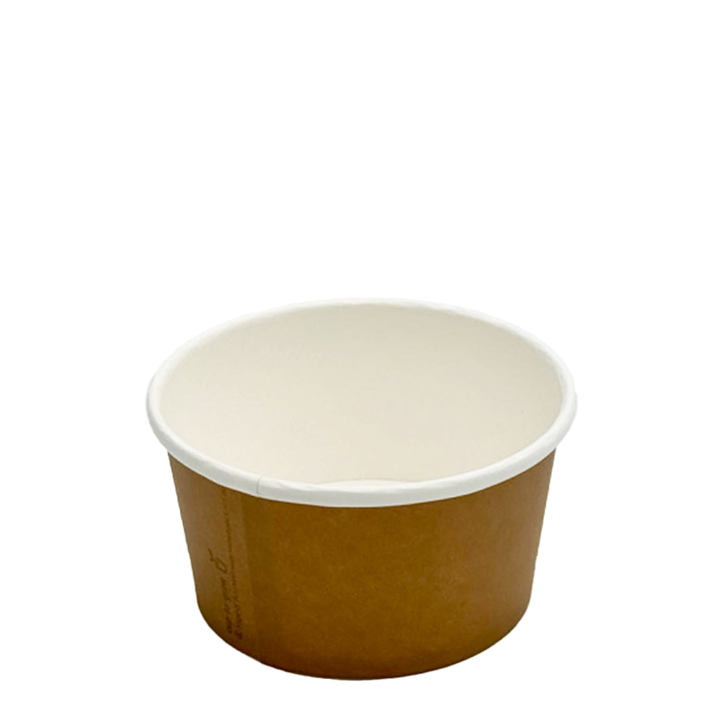 12oz/360mL PLA Coated Plain Brown Paper Soup Cup