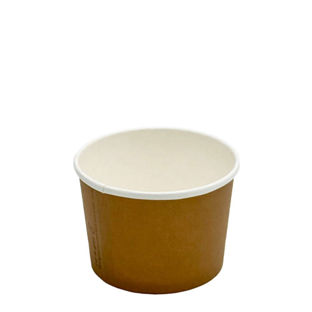 8oz/240mL PLA Coated Plain Brown Paper Soup Cup