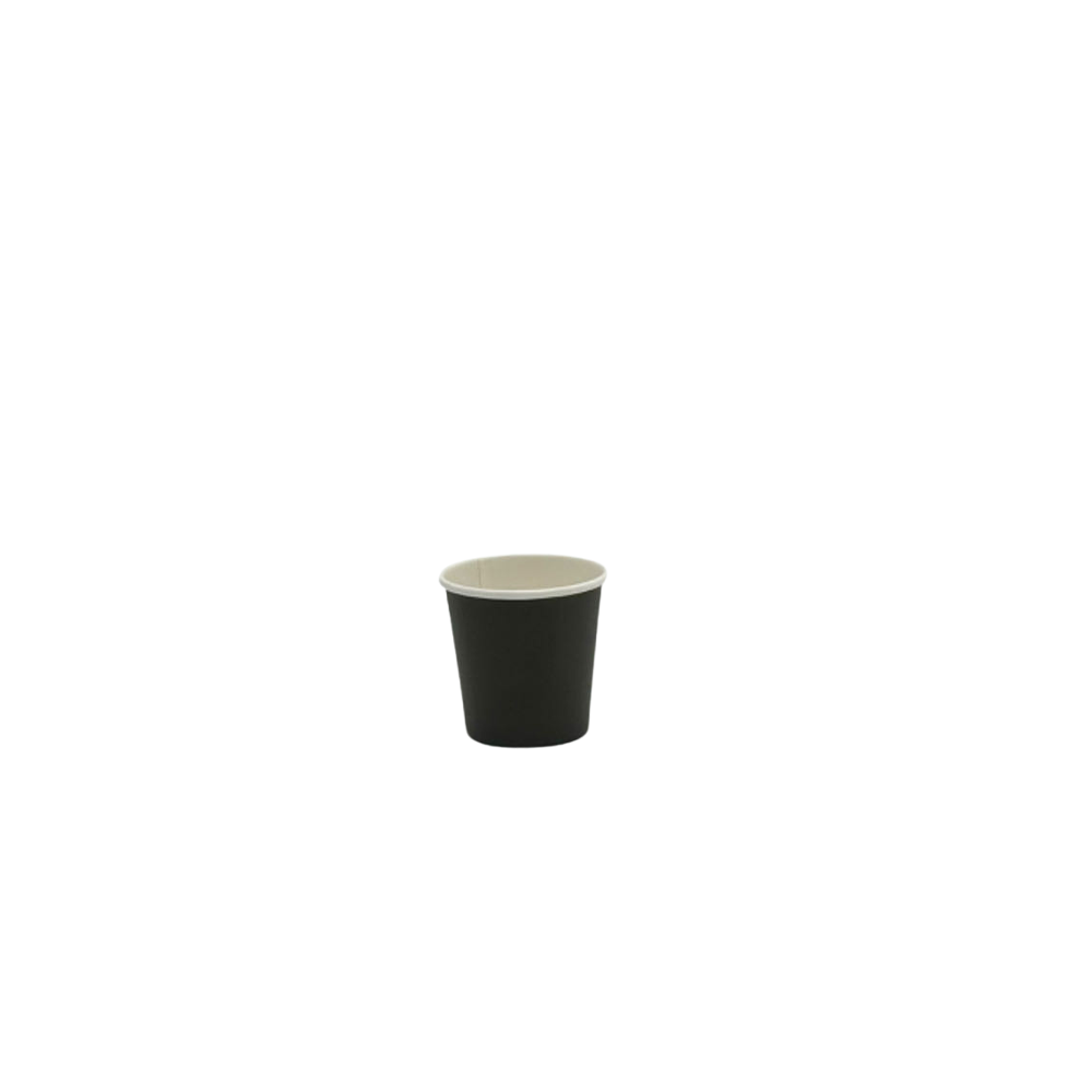 4oz/120mL PE Coated SW (D/62mm) Paper Cup Black