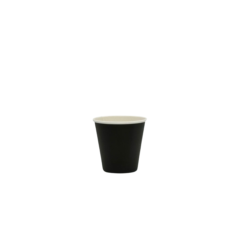 8oz/237mL PE Coated SW (D/90mm) Paper Cup Black