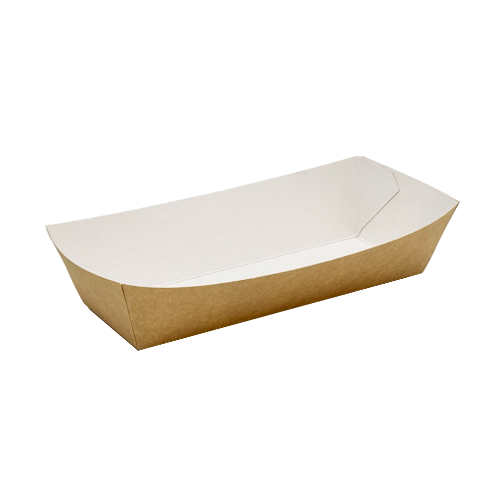 Kraft Cardboard Takeaway Open Hot Dog Tray