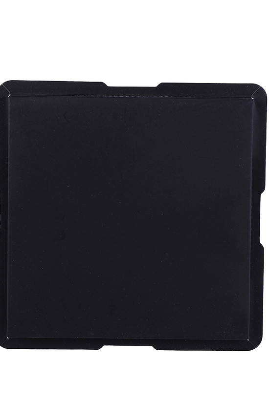 30x30x34 Clear Square Cake Box Black With Paper Lid