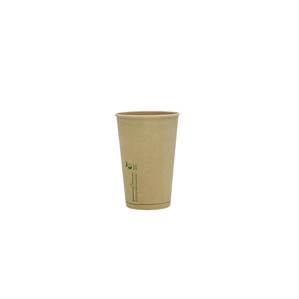 16oz/475mL (D/90mm) BioPBS Coated Bamboo Paper Cold Cup