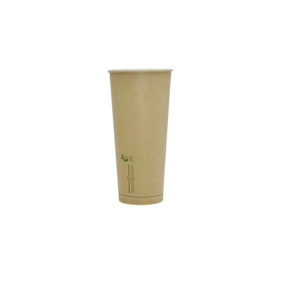 24oz/710mL (D/90mm) BioPBS Coated Bamboo Paper Cold Cup