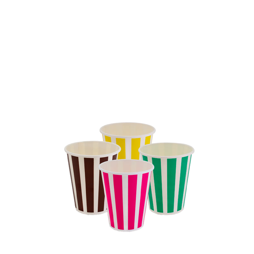 12oz/360mL (D/90mm) Candy Stripe Paper Cold Cup